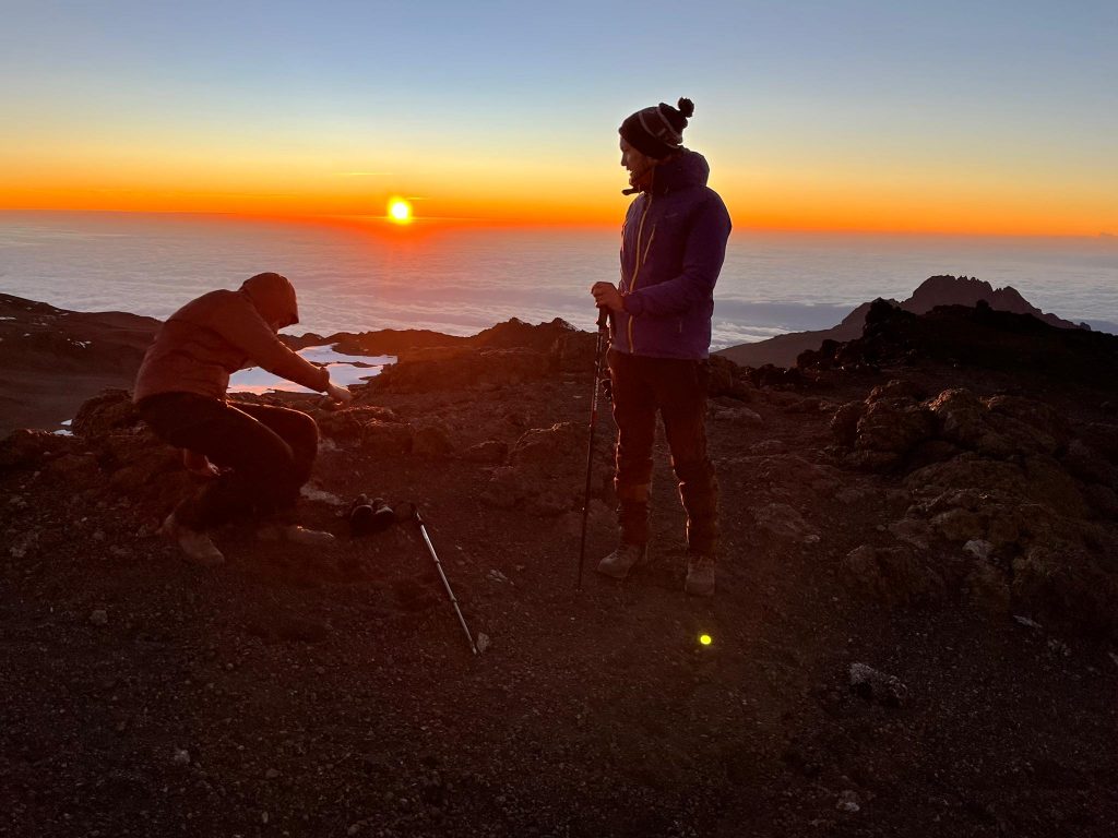 Kilimanjaro mountain national park sunrise